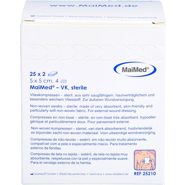 MaiMed Vlieskompressen 5 x 5 cm 4-fach steril, 50 St. Kompressen