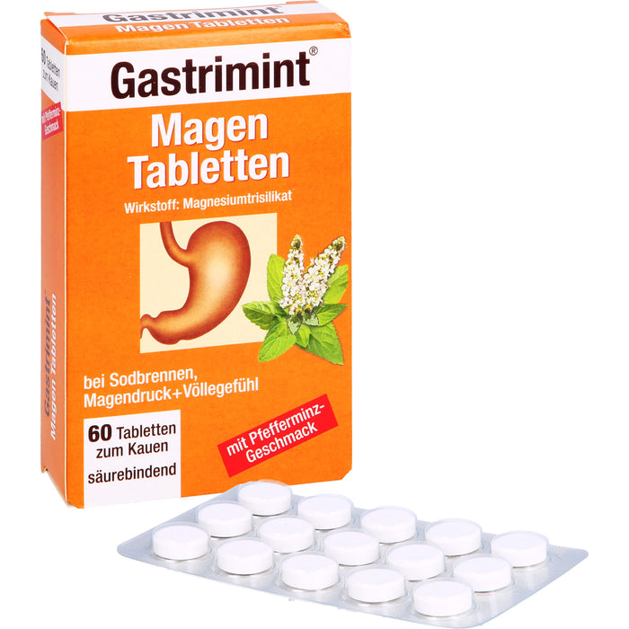 Bad Heilbrunner Gastrimint Magen-Tabletten zum Kauen, 60 pcs. Tablets