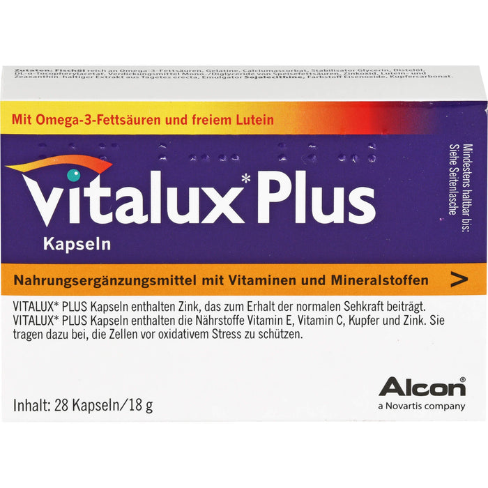 Vitalux plus Lutein und Omega 3 Kapseln, 84 St. Kapseln