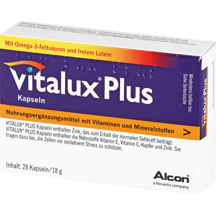 Vitalux plus Lutein und Omega 3 Kapseln, 84 pcs. Capsules