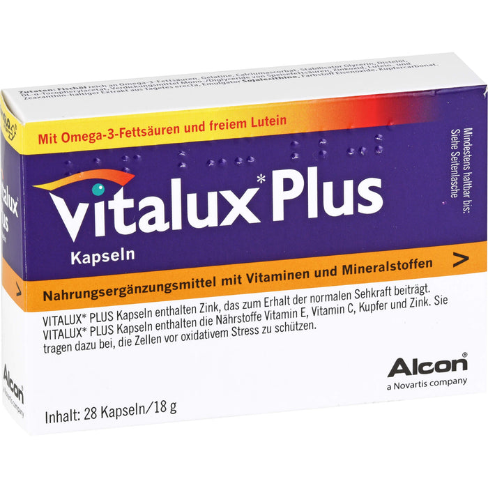 Vitalux plus Lutein und Omega 3 Kapseln, 84 pcs. Capsules