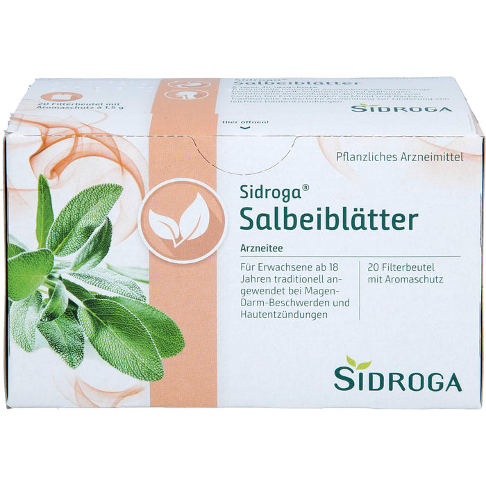 Sidroga Salbeiblätter Arzneitee bei Verdauungsbeschwerden, 20 St. Beutel