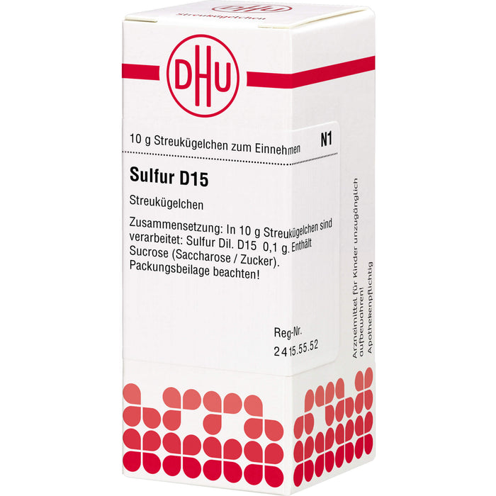 DHU Sulfur D15 Streukügelchen, 10 g Globuli