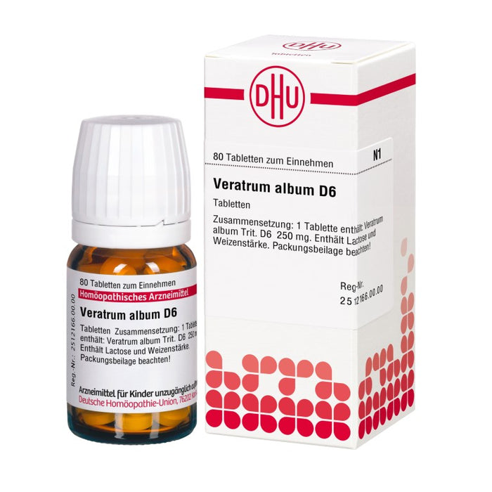 Veratrum album D6 DHU Tabletten, 80 pc Tablettes