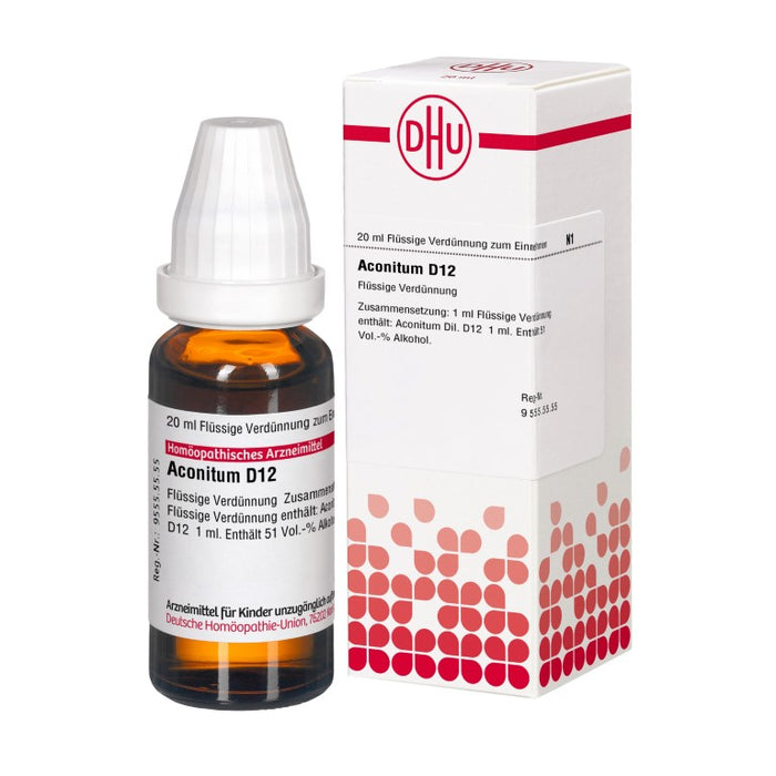 DHU Aconitum D12 Dilution, 20 ml Solution