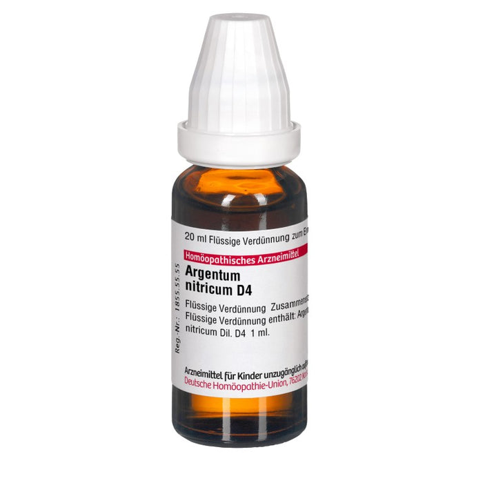 DHU Argentum nitricum D4 Dilution, 20 ml Solution
