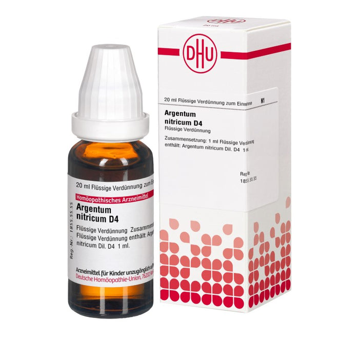 DHU Argentum nitricum D4 Dilution, 20 ml Solution