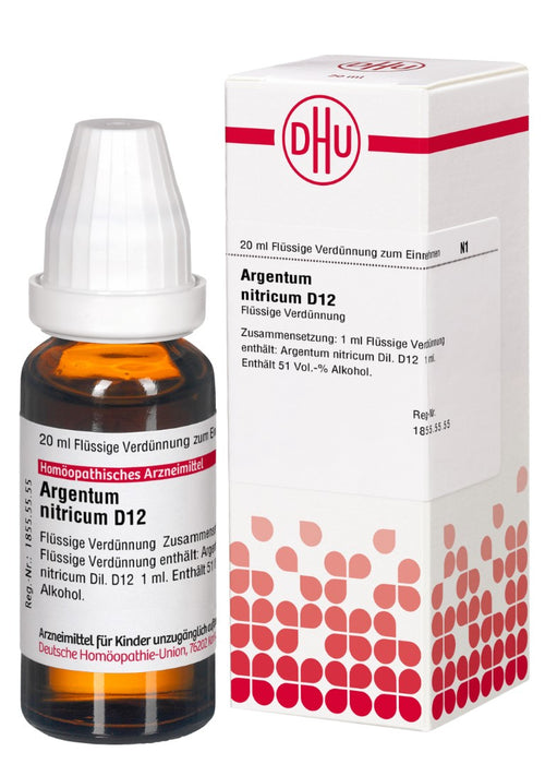 DHU Argentum nitricum D12 Dilution, 20 ml Solution