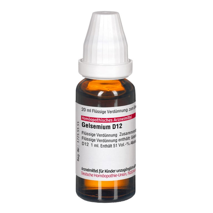 DHU Gelsemium D12 Dilution, 20 ml Solution