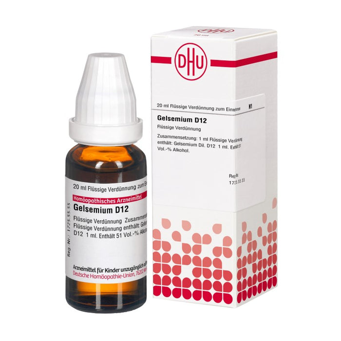 DHU Gelsemium D12 Dilution, 20 ml Solution