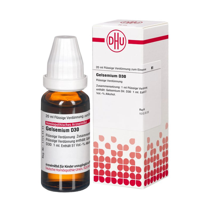 DHU Gelsemium D30 Dilution, 20 ml Solution