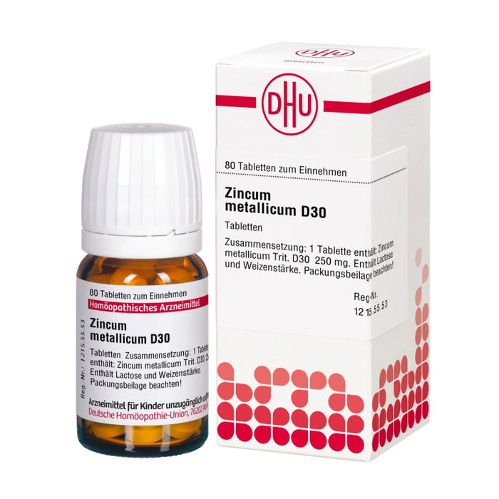 Zincum metallicum D30 DHU Tabletten, 80 St. Tabletten
