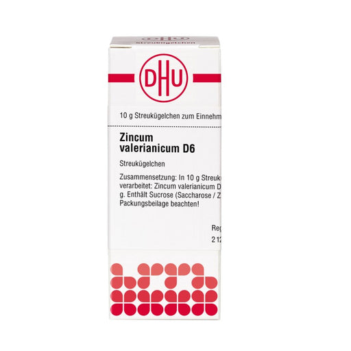 DHU Zincum valerianicum D6 Streukügelchen, 10 g Globuli