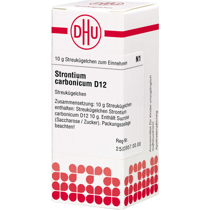Strontium carbonicum D12 DHU Globuli, 10 g Globules