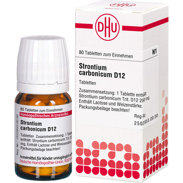 Strontium carbonicum D12 DHU Tabletten, 80 pc Tablettes