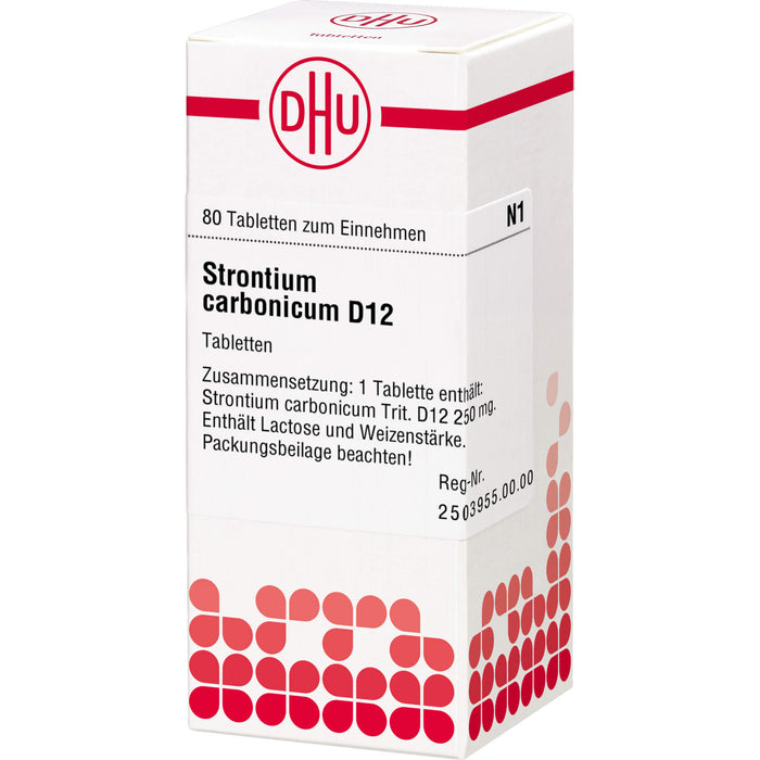 Strontium carbonicum D12 DHU Tabletten, 80 pc Tablettes