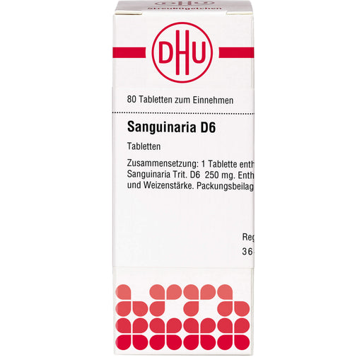 Sanguinaria D6 DHU Tabletten, 80 St. Tabletten