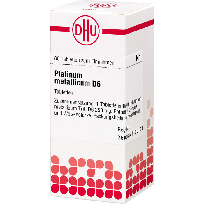 Platinum metallicum D6 DHU Tabletten, 80 pc Tablettes
