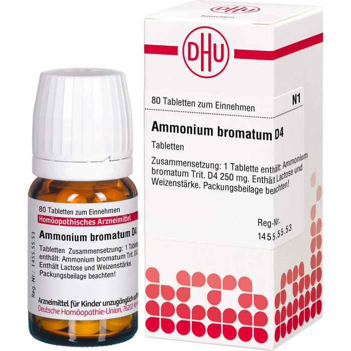 Ammonium bromatum D4 DHU Tabletten, 80 pc Tablettes