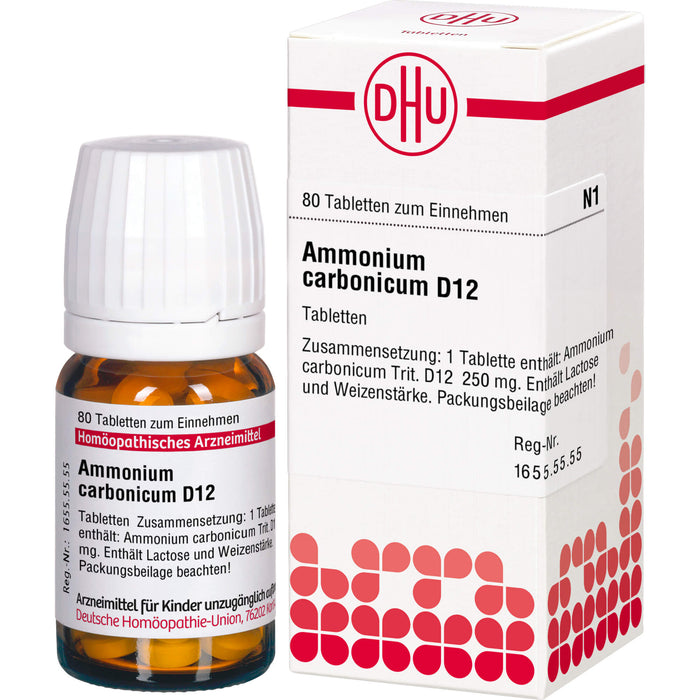 Ammonium carbonicum D12 DHU Tabletten, 80 pcs. Tablets