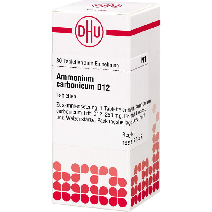 Ammonium carbonicum D12 DHU Tabletten, 80 pc Tablettes