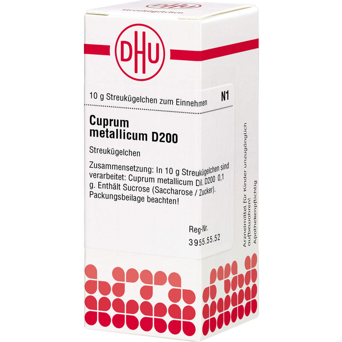 Cuprum metallicum D200 DHU Globuli, 10 g Globules