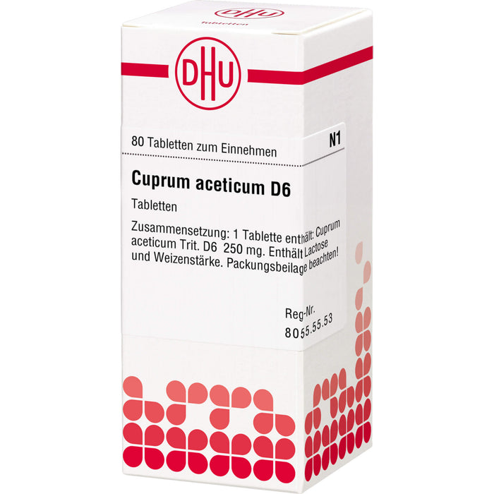 Cuprum aceticum D6 DHU Tabletten, 80 pcs. Tablets