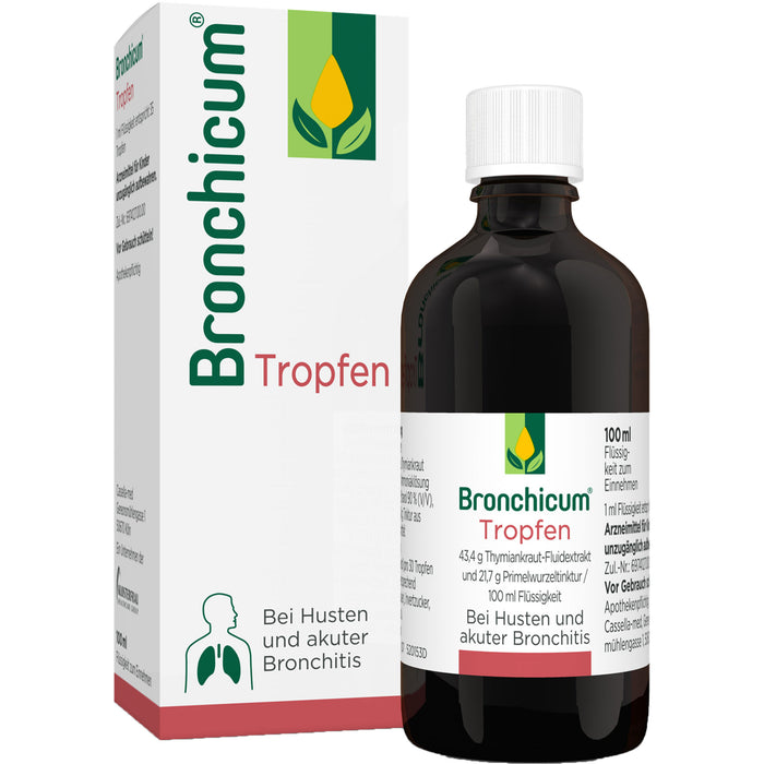 Bronchicum Tropfen bei Husten und akuter Bronchitis, 100 ml Lösung