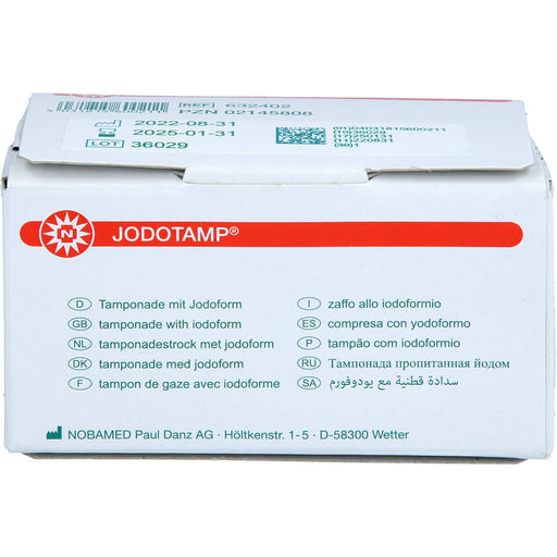 JODOTAMP Tamponade mit Jodoform 5 m x 2 cm, 1 St. Tamponaden