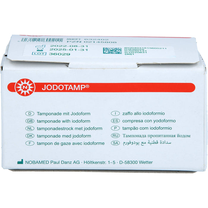 JODOTAMP Tamponade mit Jodoform 5 m x 2 cm, 1 St. Tamponaden
