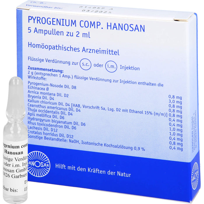 Pyrogenium comp. Hanosan Ampullen, 5 ml Solution