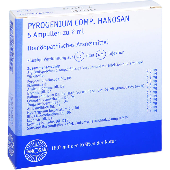 Pyrogenium comp. Hanosan Ampullen, 5 ml Solution