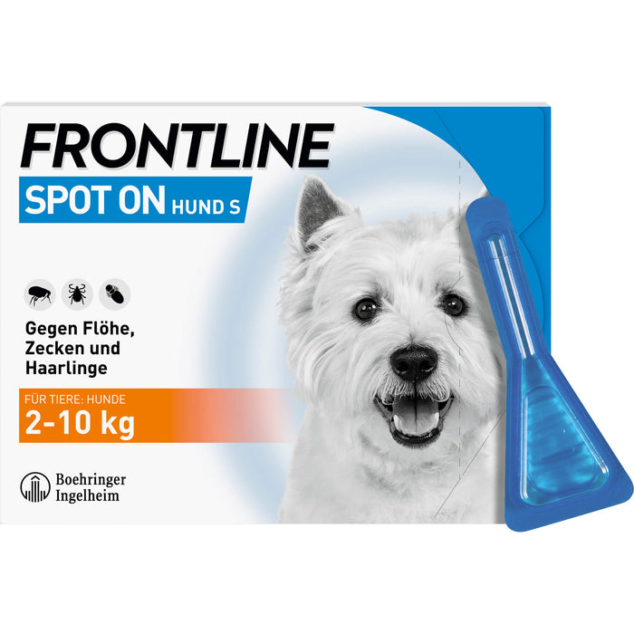 FRONTLINE Spot On Hund S (2-10 kg) gegen Zecken und Flöhe, 5 pc Ampoules
