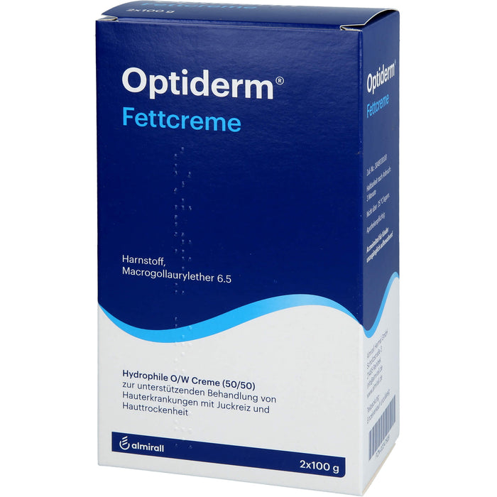 Optiderm Fettcreme bei Juckreiz und Hauttrockenheit, 200 g Crème