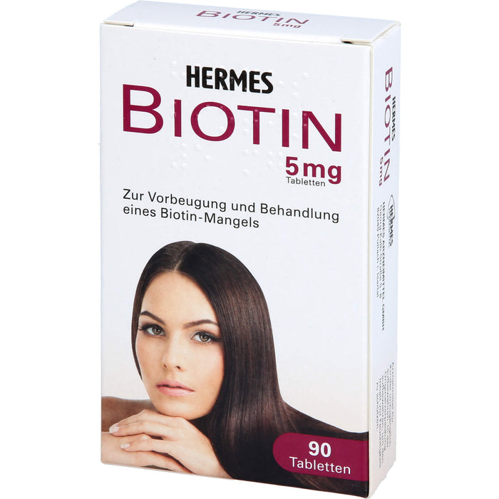 HERMES Biotin 5 mg Tabletten Vorbeugung und Behandlung eines Biotin-Mangels, 90 pcs. Tablets