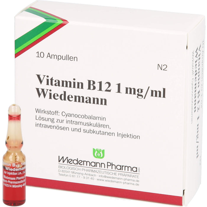 Vitamin B12 Wiedemann 1 mg/ml Injektionslösung, 10 pcs. Ampoules