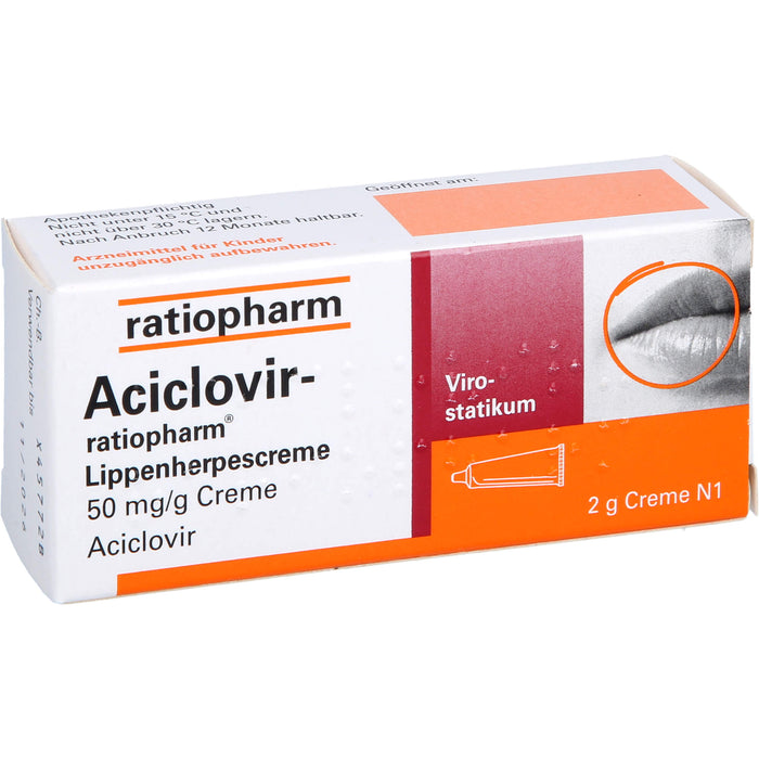Aciclovir-ratiopharm Lippenherpescreme, 2.0 g Creme