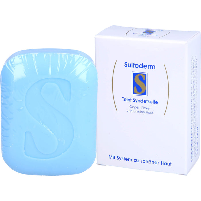 Sulfoderm S Teint Syndetseife gegen fettige und unreine Haut, 1 St. Seifenstück