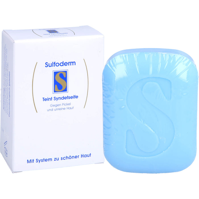 Sulfoderm S Teint Syndetseife gegen fettige und unreine Haut, 1 pcs. bar of soap