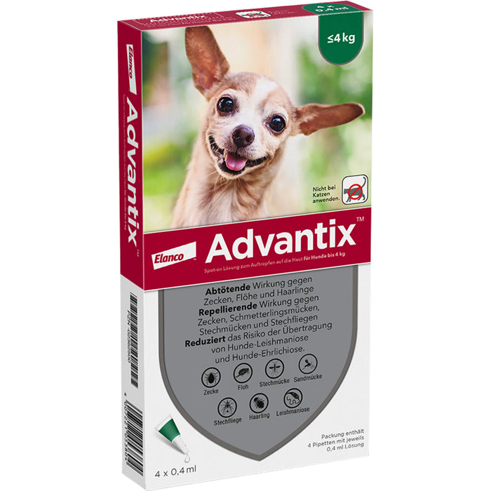 Advantix Spot-on Hund B4kg, 4 St LOE