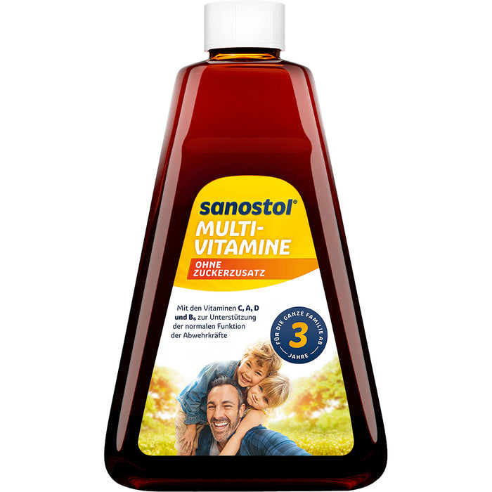 sanostol Multi-Vitamine ohne Zuckerzusatz Saft, 230 ml Lösung