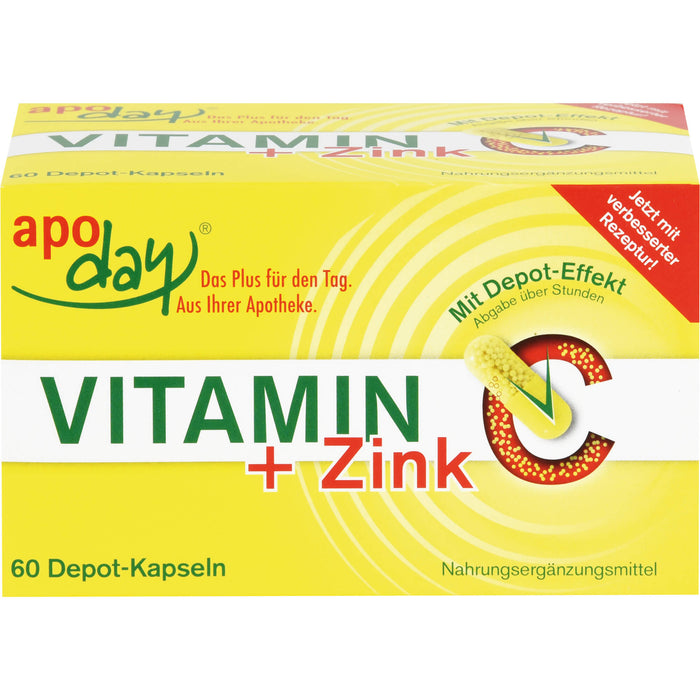 Apoday Vitamin C + Zink Depot-Kapseln, 60 pcs. Capsules