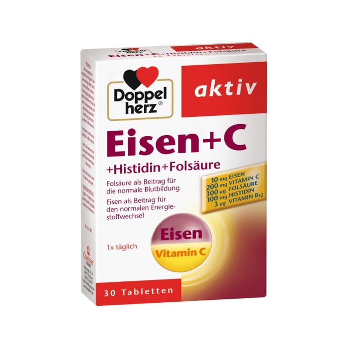 Doppelherz Eisen+Vit.C+L-Histidin, 30 pcs. Tablets