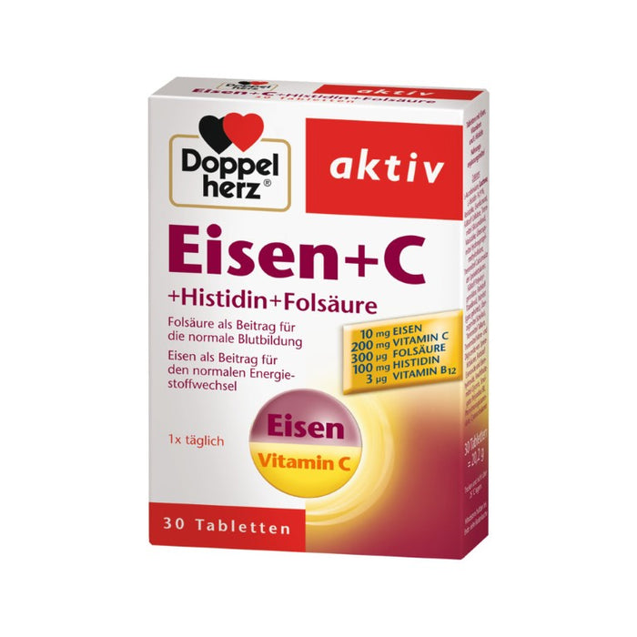 Doppelherz Eisen+Vit.C+L-Histidin, 30 pcs. Tablets