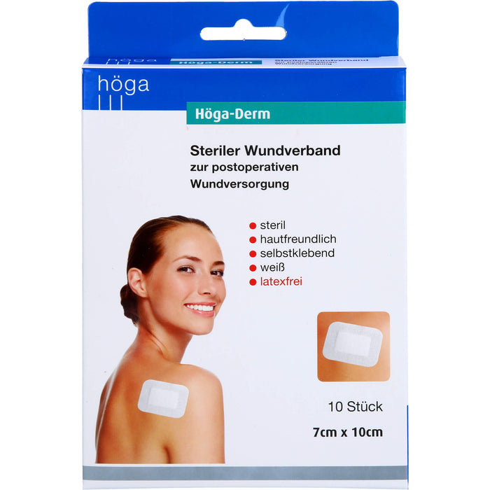Höga-Derm steriler Wundverband zur postoperativen Wundversorgung 100 mm x 70 mm, 10 pcs. Patch