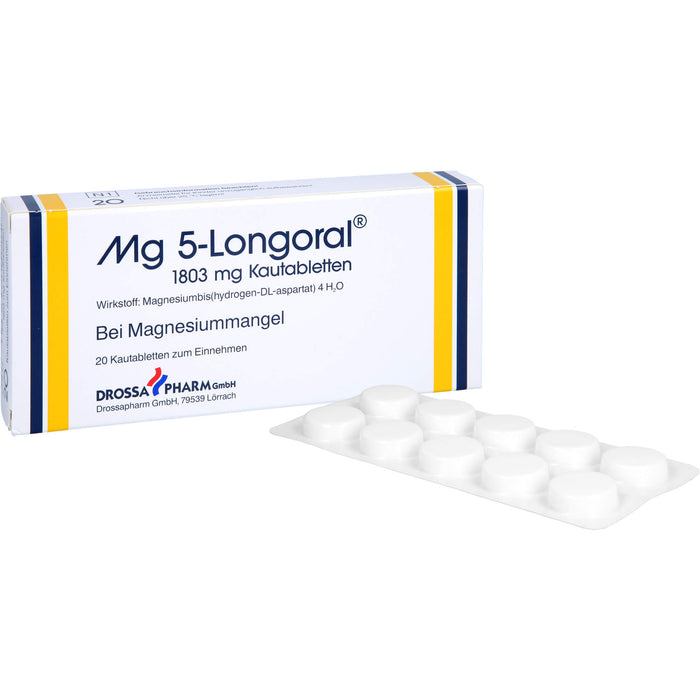 Drossapharm Mg 5-Longoral 1803 mg Kautabletten, 20 pc Tablettes
