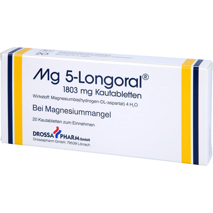 Drossapharm Mg 5-Longoral 1803 mg Kautabletten, 20 pc Tablettes