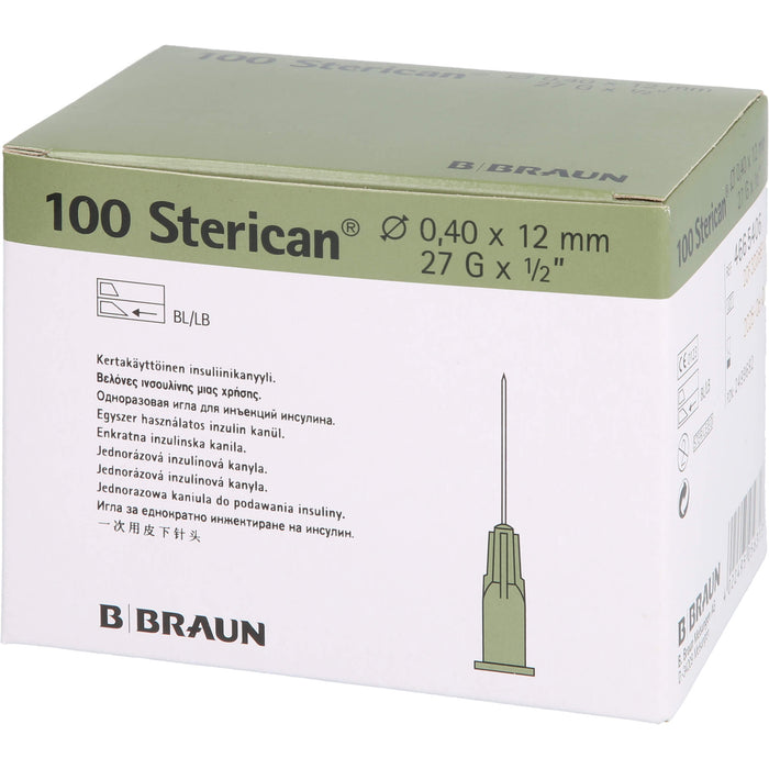 Sterican Ins.Einm.Kan. 27GX1/2 0,40X12mm, 100 St KAN