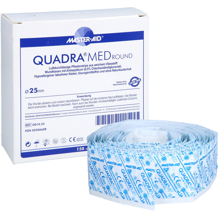 QUADRA MED round 22,5 mm Strips Master Aid, 150 St PFL
