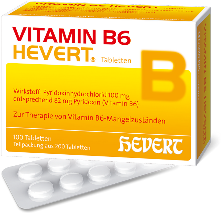 Vitamin B6 Hevert zur Therapie von Vitamin B6-Mangelzuständen, 200 pcs. Tablets